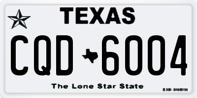 TX license plate CQD6004