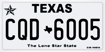 TX license plate CQD6005