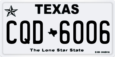 TX license plate CQD6006