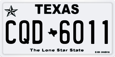 TX license plate CQD6011
