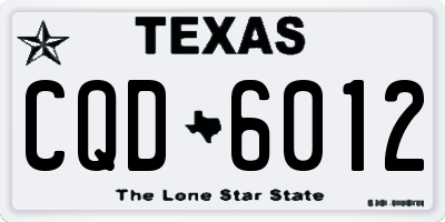 TX license plate CQD6012