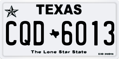 TX license plate CQD6013