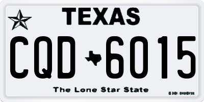TX license plate CQD6015