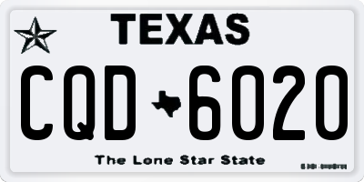 TX license plate CQD6020