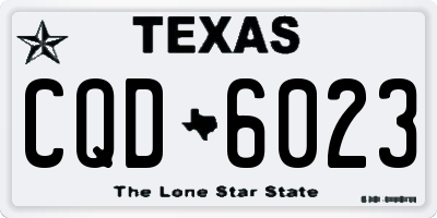 TX license plate CQD6023