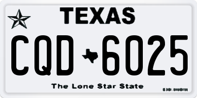 TX license plate CQD6025