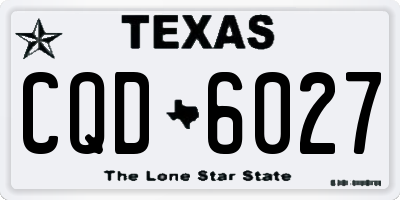 TX license plate CQD6027