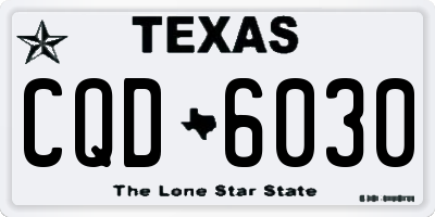 TX license plate CQD6030