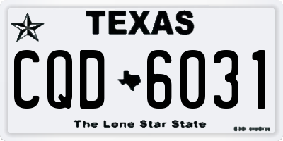 TX license plate CQD6031