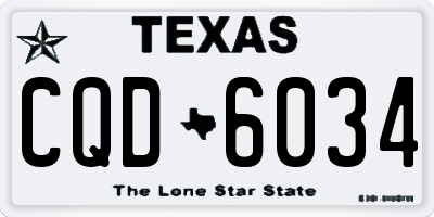 TX license plate CQD6034
