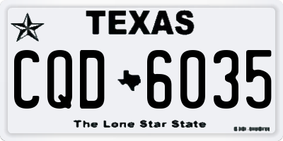 TX license plate CQD6035