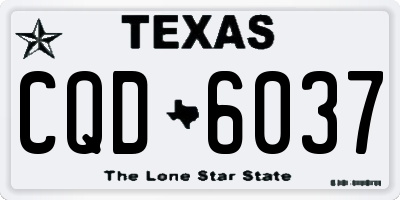 TX license plate CQD6037