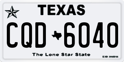 TX license plate CQD6040