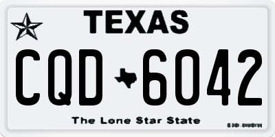 TX license plate CQD6042