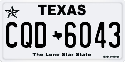 TX license plate CQD6043