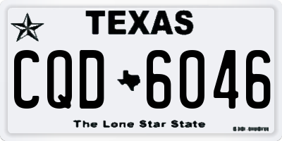 TX license plate CQD6046