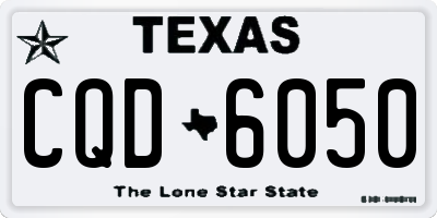 TX license plate CQD6050