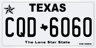 TX license plate CQD6060