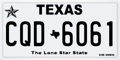 TX license plate CQD6061