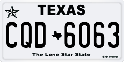 TX license plate CQD6063