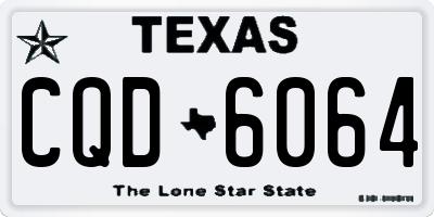 TX license plate CQD6064