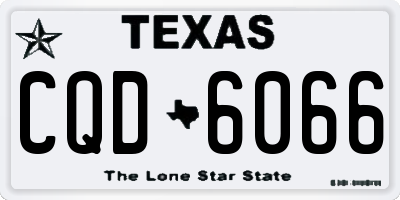 TX license plate CQD6066