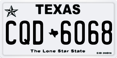 TX license plate CQD6068