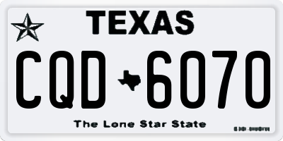 TX license plate CQD6070