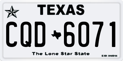 TX license plate CQD6071
