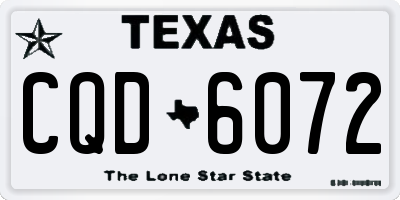 TX license plate CQD6072