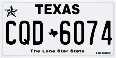 TX license plate CQD6074