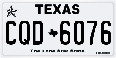TX license plate CQD6076