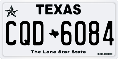 TX license plate CQD6084