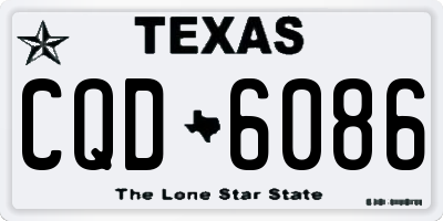 TX license plate CQD6086