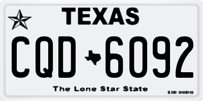 TX license plate CQD6092
