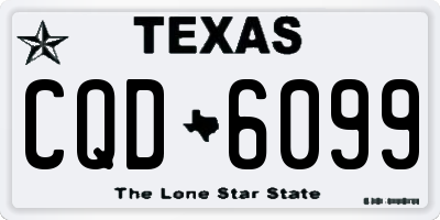 TX license plate CQD6099