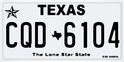 TX license plate CQD6104
