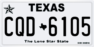 TX license plate CQD6105