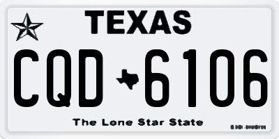TX license plate CQD6106