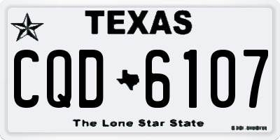 TX license plate CQD6107