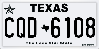 TX license plate CQD6108