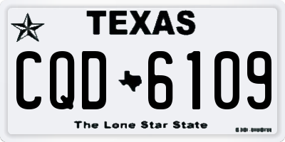 TX license plate CQD6109