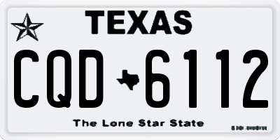 TX license plate CQD6112