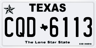 TX license plate CQD6113