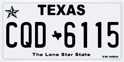 TX license plate CQD6115