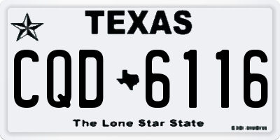 TX license plate CQD6116