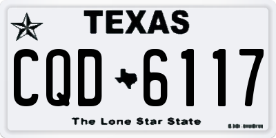 TX license plate CQD6117