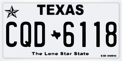 TX license plate CQD6118
