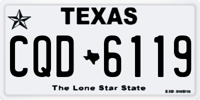 TX license plate CQD6119