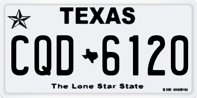 TX license plate CQD6120